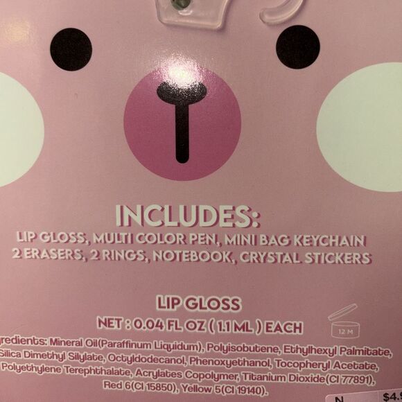 Nwt Danbar Global Pink Bear Stationery Set and makeup for kids - Picture 2 of 2